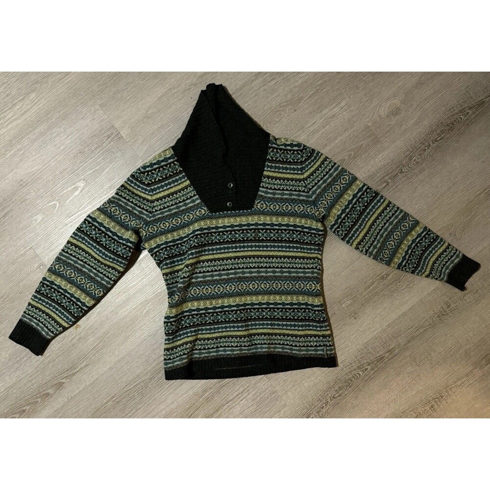 Woolrich Fair Isle Sweater Lambs Wool Blend Women’s Size Small Holiday